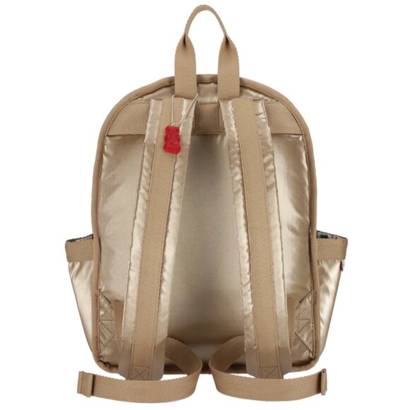 LESPORTSAC x Haribo | Route Small Backpack in Gold Patent Shine - Picture 3 of 11